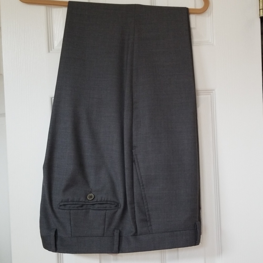 Santorelli Men’s Luxury Flat Front Wool Dress Pant